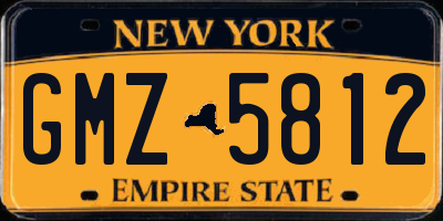 NY license plate GMZ5812