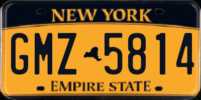 NY license plate GMZ5814