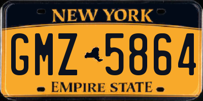 NY license plate GMZ5864