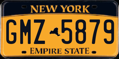 NY license plate GMZ5879