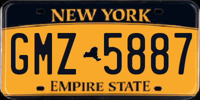 NY license plate GMZ5887