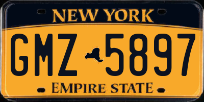 NY license plate GMZ5897