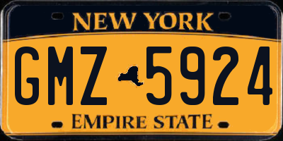 NY license plate GMZ5924