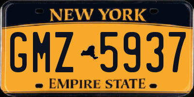 NY license plate GMZ5937