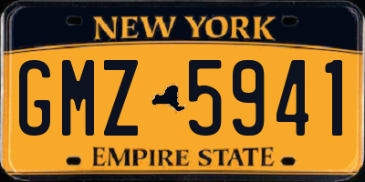 NY license plate GMZ5941