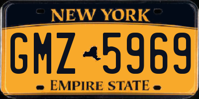 NY license plate GMZ5969