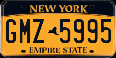 NY license plate GMZ5995