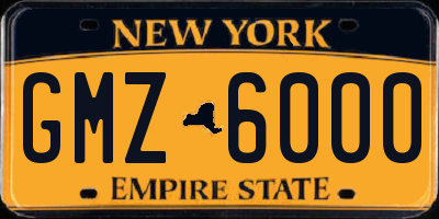 NY license plate GMZ6000