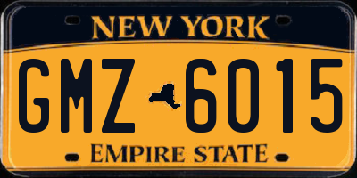 NY license plate GMZ6015
