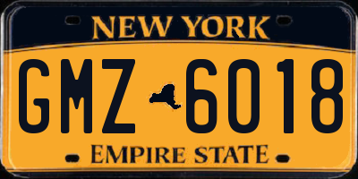 NY license plate GMZ6018