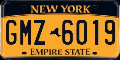 NY license plate GMZ6019