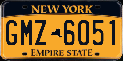 NY license plate GMZ6051