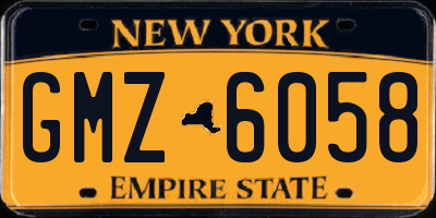 NY license plate GMZ6058