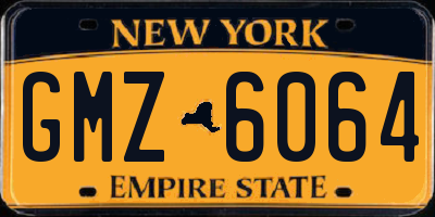 NY license plate GMZ6064