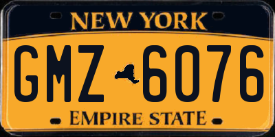 NY license plate GMZ6076