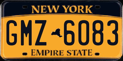 NY license plate GMZ6083