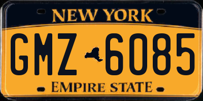 NY license plate GMZ6085