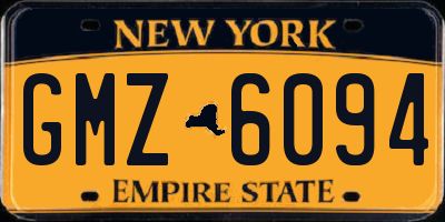 NY license plate GMZ6094