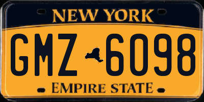 NY license plate GMZ6098