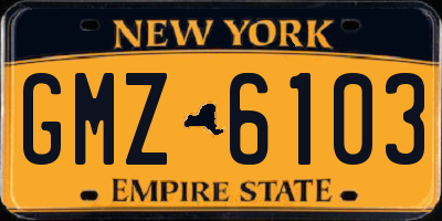 NY license plate GMZ6103