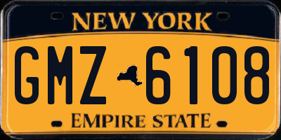 NY license plate GMZ6108
