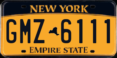 NY license plate GMZ6111
