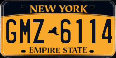 NY license plate GMZ6114