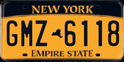 NY license plate GMZ6118