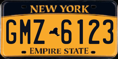 NY license plate GMZ6123