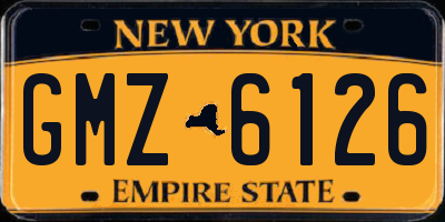 NY license plate GMZ6126