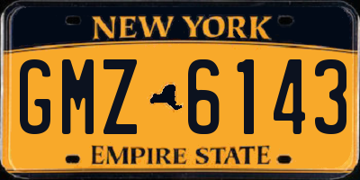 NY license plate GMZ6143