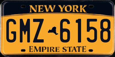 NY license plate GMZ6158