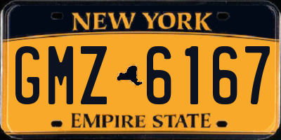 NY license plate GMZ6167