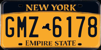 NY license plate GMZ6178