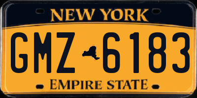 NY license plate GMZ6183