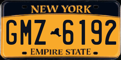 NY license plate GMZ6192