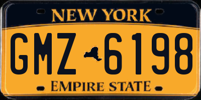 NY license plate GMZ6198