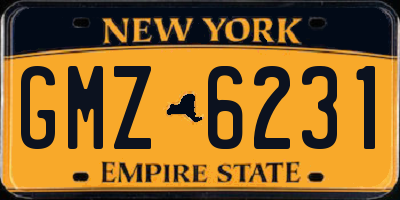 NY license plate GMZ6231