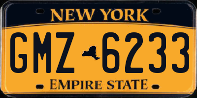 NY license plate GMZ6233