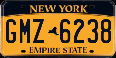 NY license plate GMZ6238