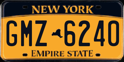 NY license plate GMZ6240