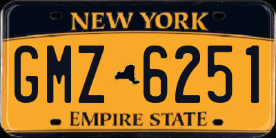 NY license plate GMZ6251