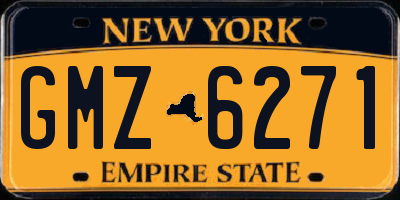 NY license plate GMZ6271