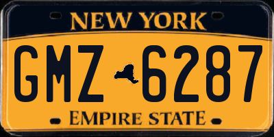 NY license plate GMZ6287