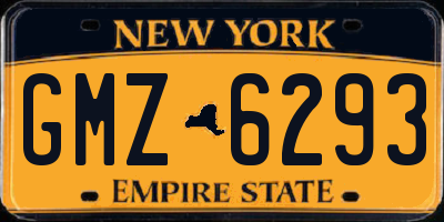 NY license plate GMZ6293