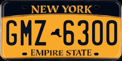 NY license plate GMZ6300