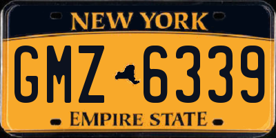 NY license plate GMZ6339