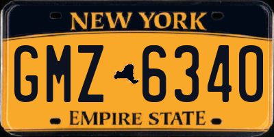 NY license plate GMZ6340