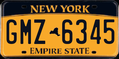 NY license plate GMZ6345