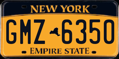 NY license plate GMZ6350